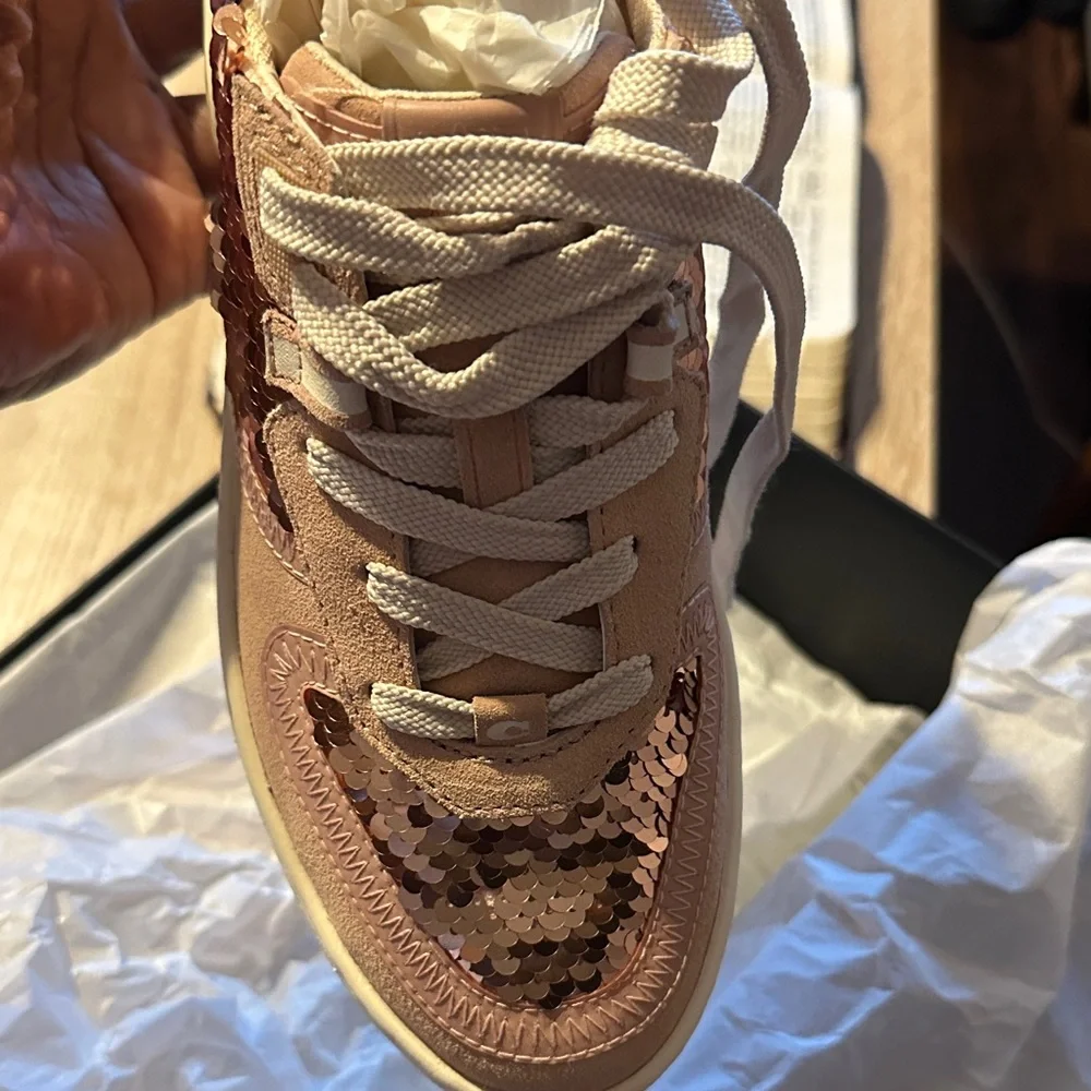 COACH CITYSOLE COURT Sequin Pink Women's Sneakers - Picture 16 of 16